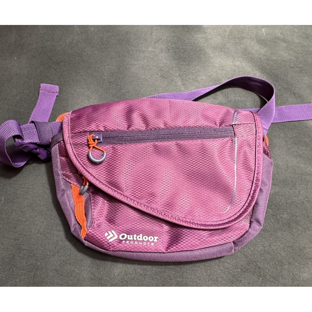 Outdoor Products Purple Fanny Pack Belt Pouch Waist Hiking Crossbody Bag